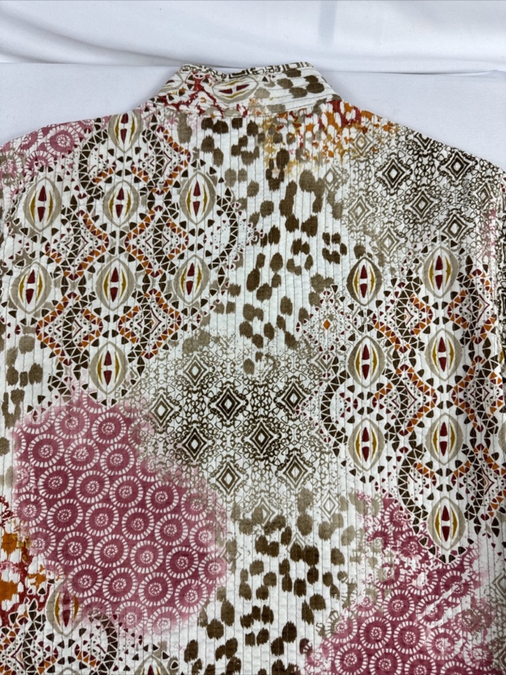 Alfred Dunner Reversible Quilted Jacket Boho Neutrals Petite Women’s  8P NWT